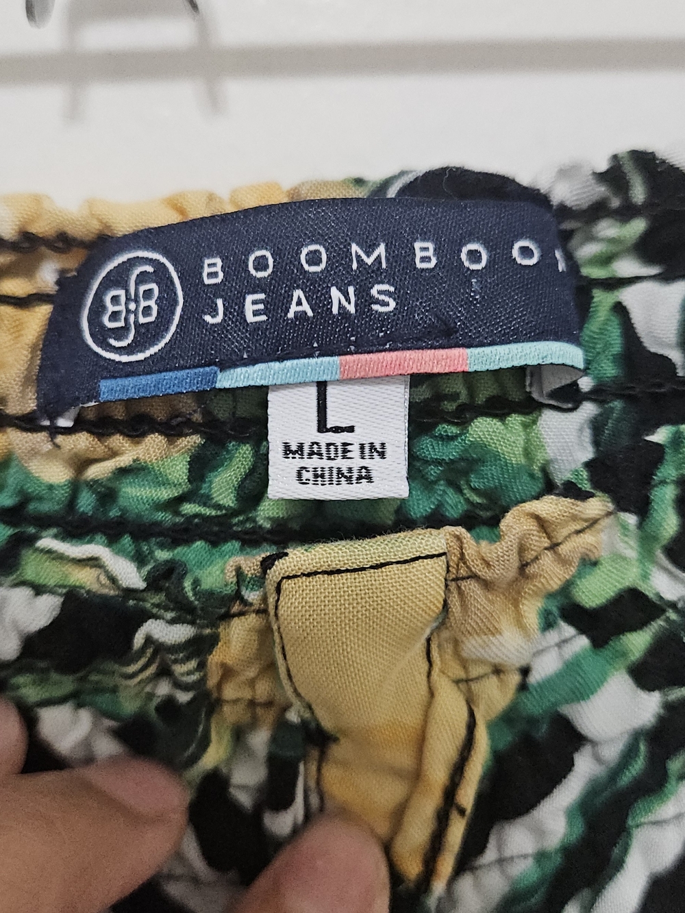 Boom Boom Jeans Tropical Rayon Wide Leg Palazzo Pants L - Picture 5 of 10